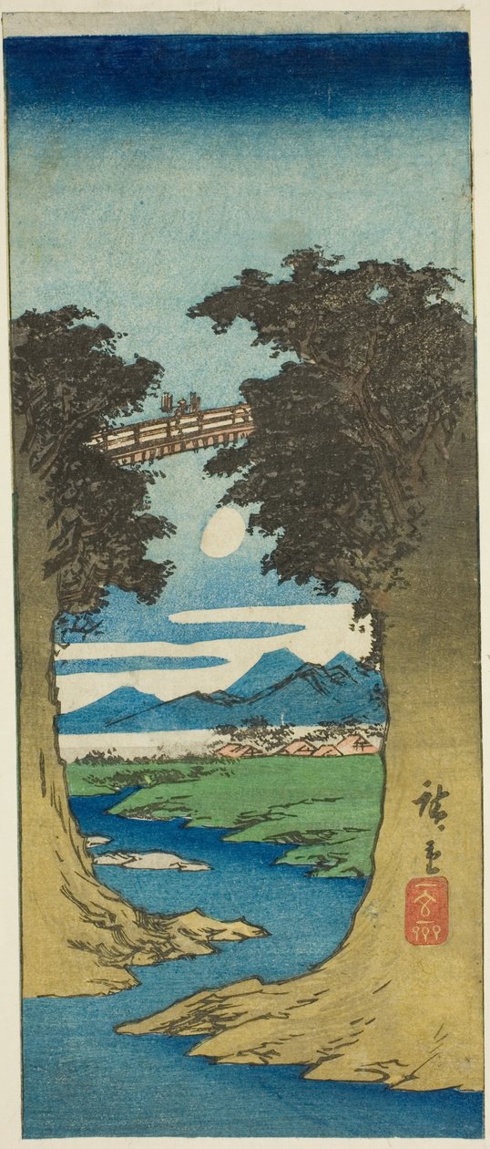 جسر القرد بواسطة Utagawa Hiroshige
