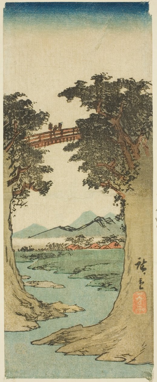 جسر القرد بواسطة Utagawa Hiroshige