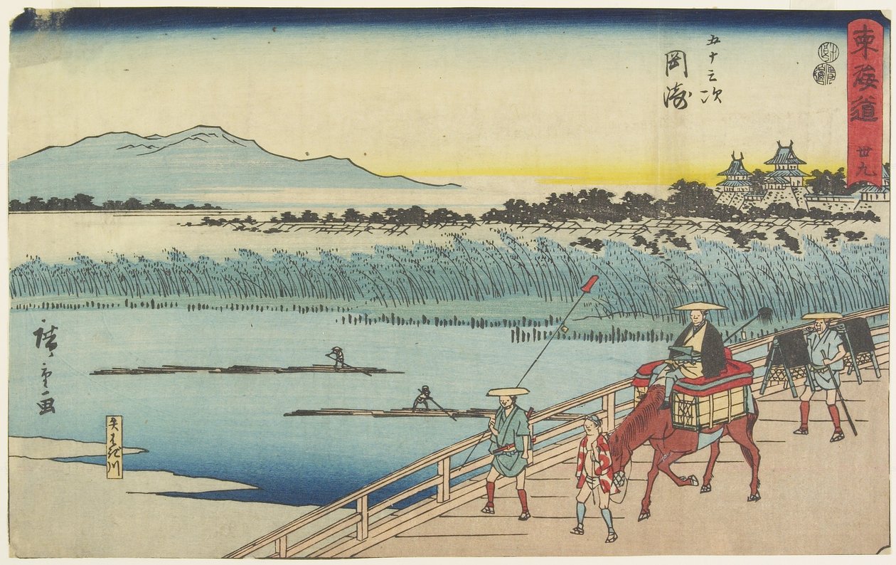 رقم 39 أوكازاكي ، 1847-1852 بواسطة Utagawa Hiroshige
