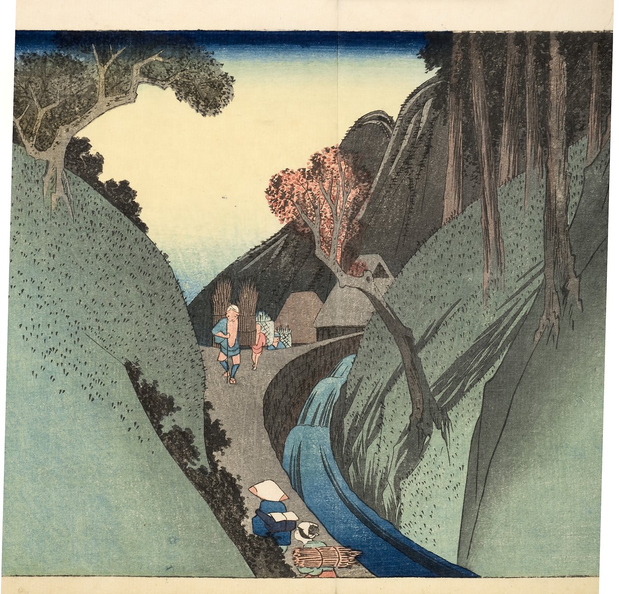 Okabe: Utsu Mountain ، c.1832-33 (woodblock) بواسطة Utagawa Hiroshige