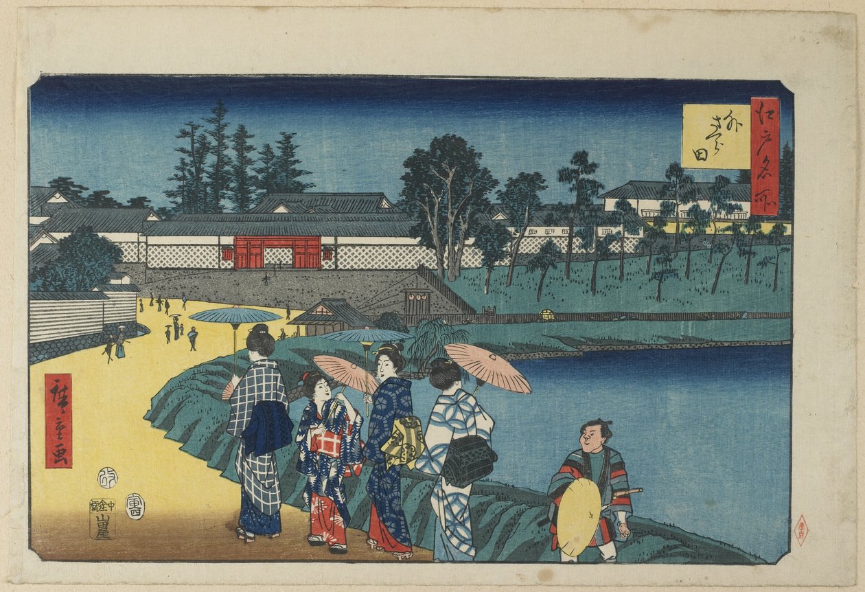 ساكورادا الخارجي ، أبريل 1854 بواسطة Utagawa Hiroshige