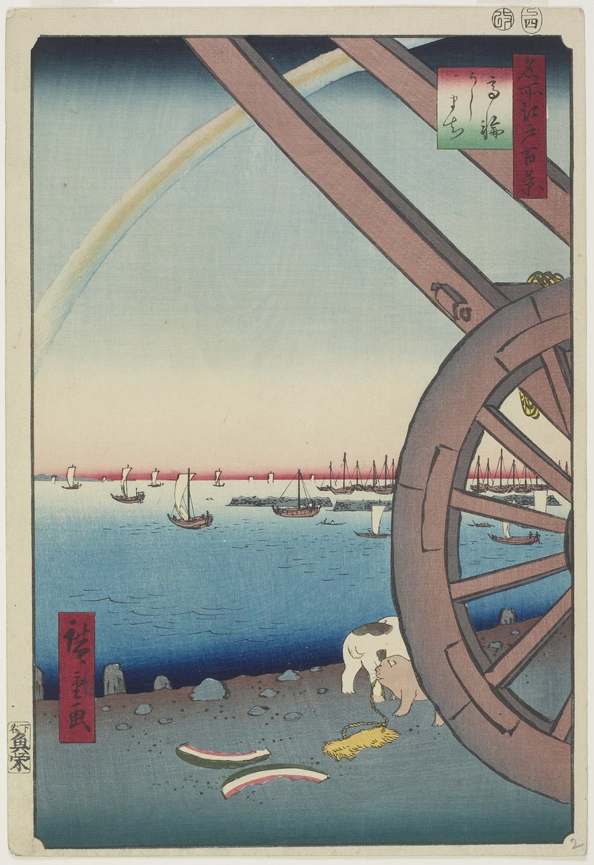 معرض أوكس في تاكاناوا ، أبريل ١٨٥٧ بواسطة Utagawa Hiroshige