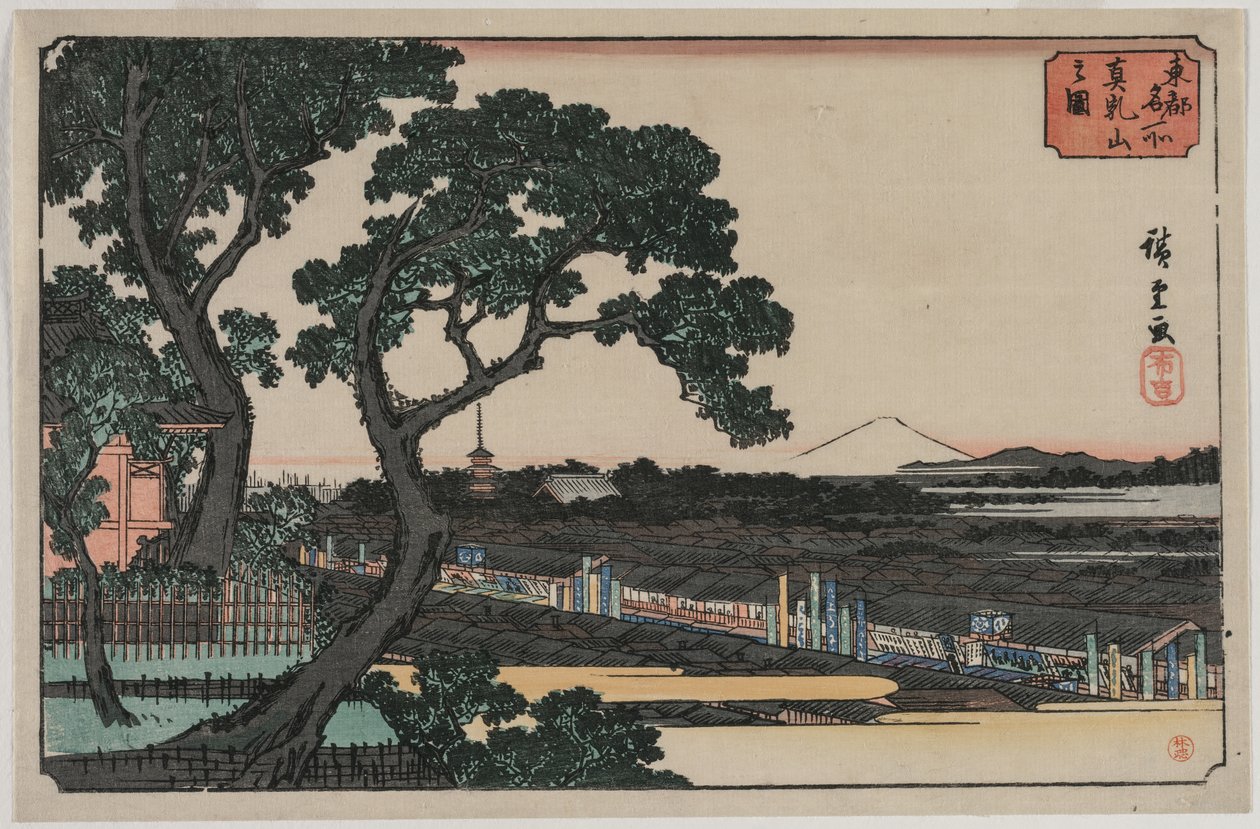 صورة ماتسوتشياما ، من سلسلة الأماكن الشهيرة في العاصمة الشرقية بواسطة Utagawa Hiroshige