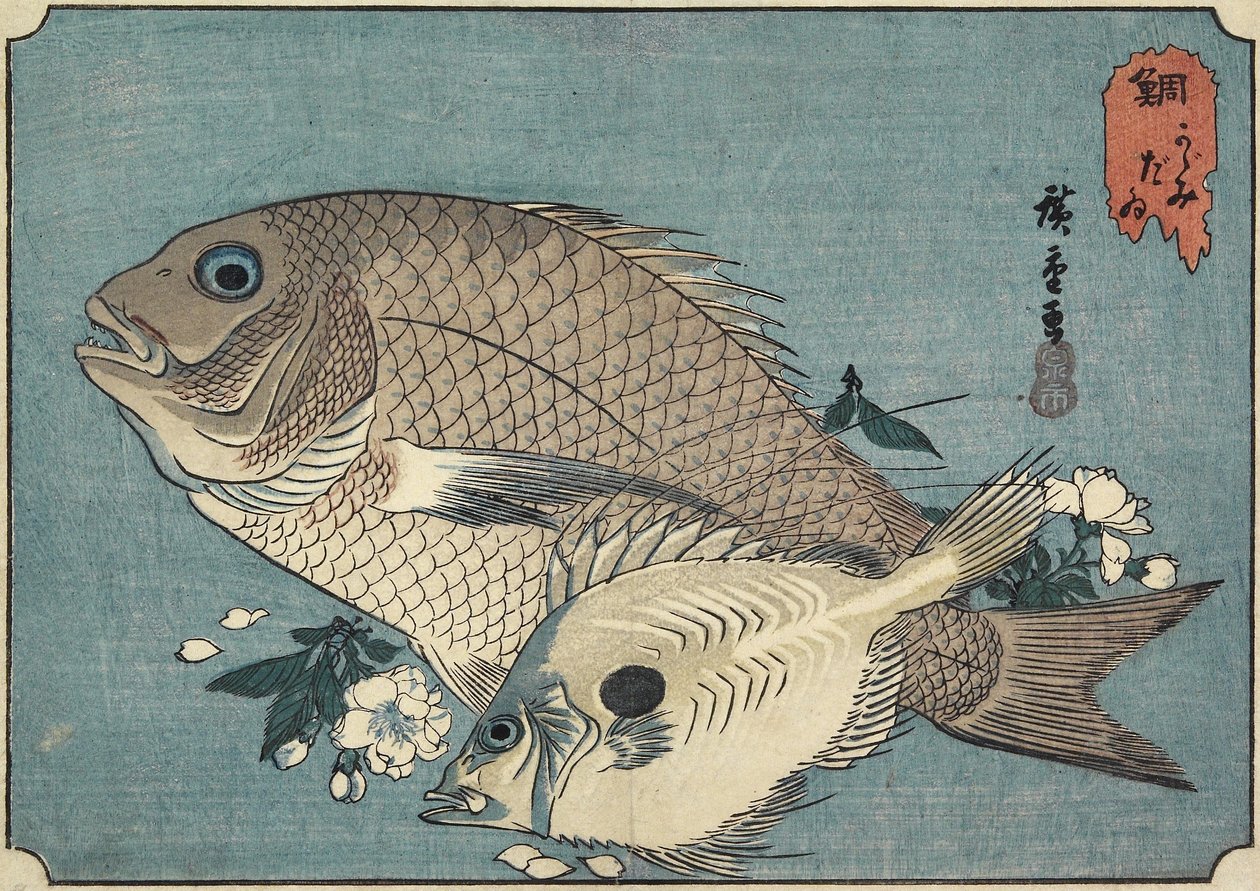 Sea Breams ، أوائل القرن التاسع عشر بواسطة Utagawa Hiroshige