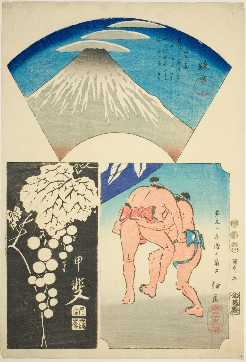 سوروجا وكاي وإيزو ، لا. 5 من سلسلة "Cutout Pictures of the Provincial (Kunizukushi harimaze zue)" بواسطة Utagawa Hiroshige