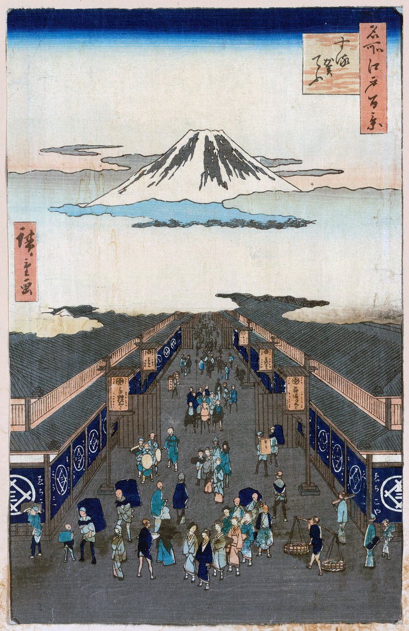 سوروجاتشو مائة منظر مشهور لإيدو ، ١٨٥٦-١٨٥٨. بواسطة Utagawa Hiroshige
