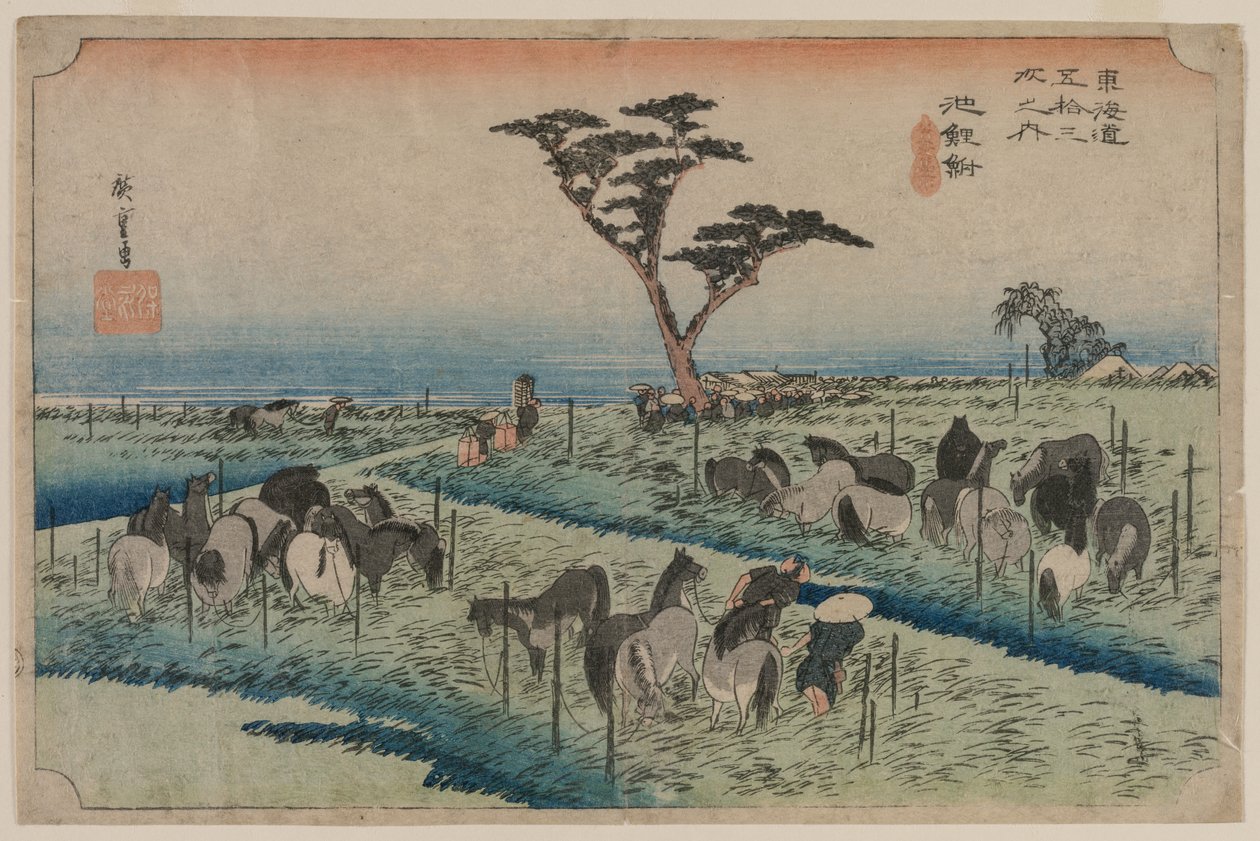 ثلاث وخمسون محطة توكايدو: تشيريو بواسطة Utagawa Hiroshige