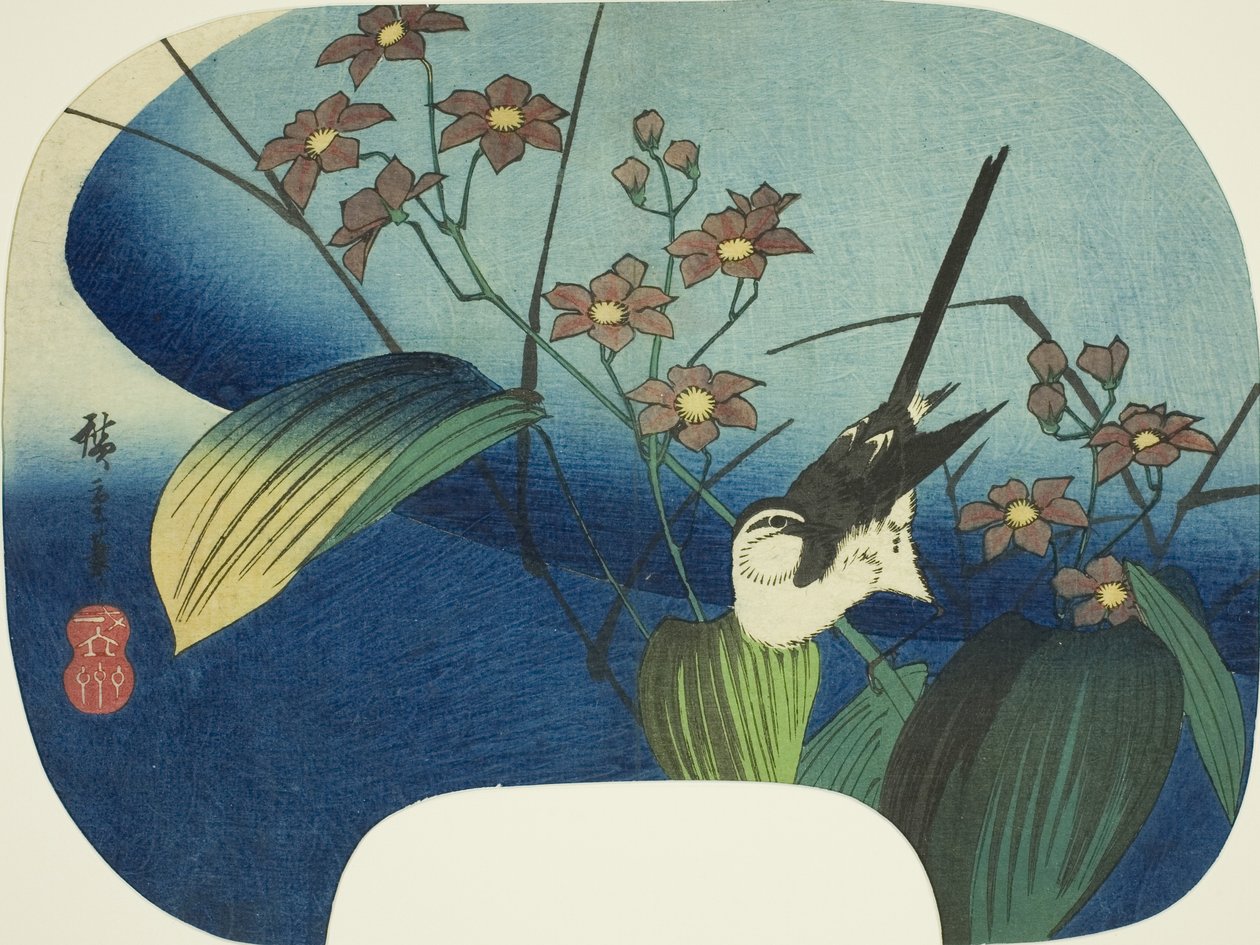 الذعرة و monochoria بواسطة Utagawa Hiroshige