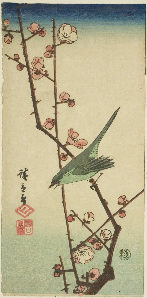 الدخلة على فرع البرقوق بواسطة Utagawa Hiroshige