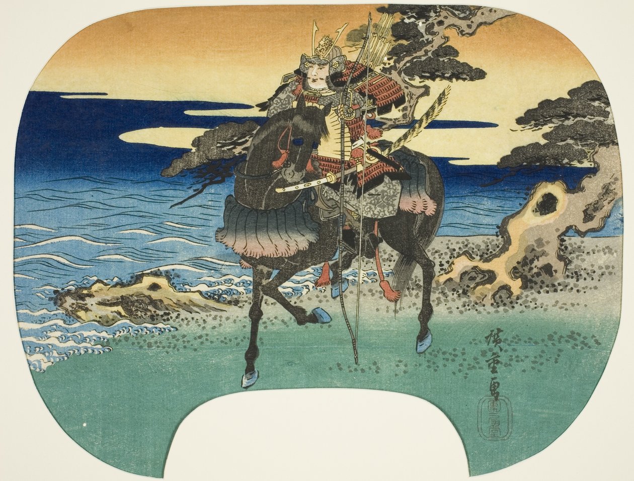 محارب على ظهور الخيل بواسطة Utagawa Hiroshige