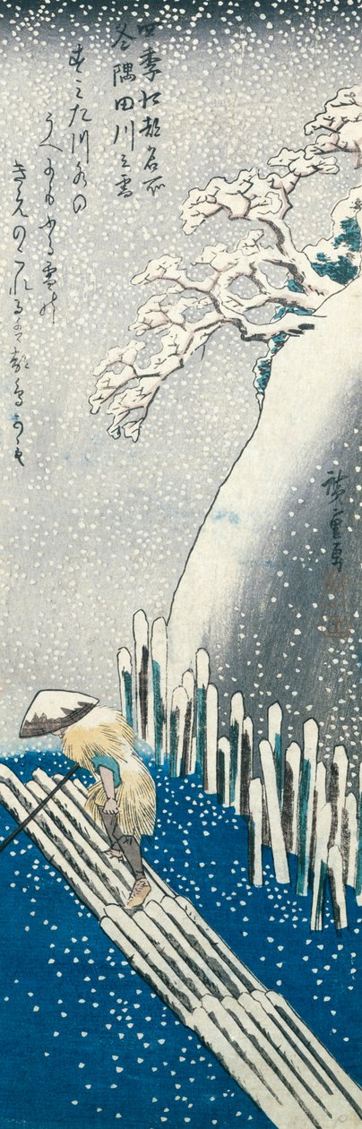 مشهد الشتاء (طباعة كتل خشبية ملونة) بواسطة Utagawa Hiroshige