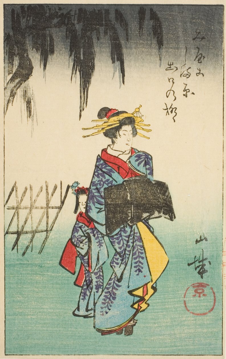 مقاطعة ياماشيرو ، قسم من الصحيفة رقم. 1 من سلسلة "Cutout Pictures of the Provinces (Kunizukushi harimaze zue)" بواسطة Utagawa Hiroshige