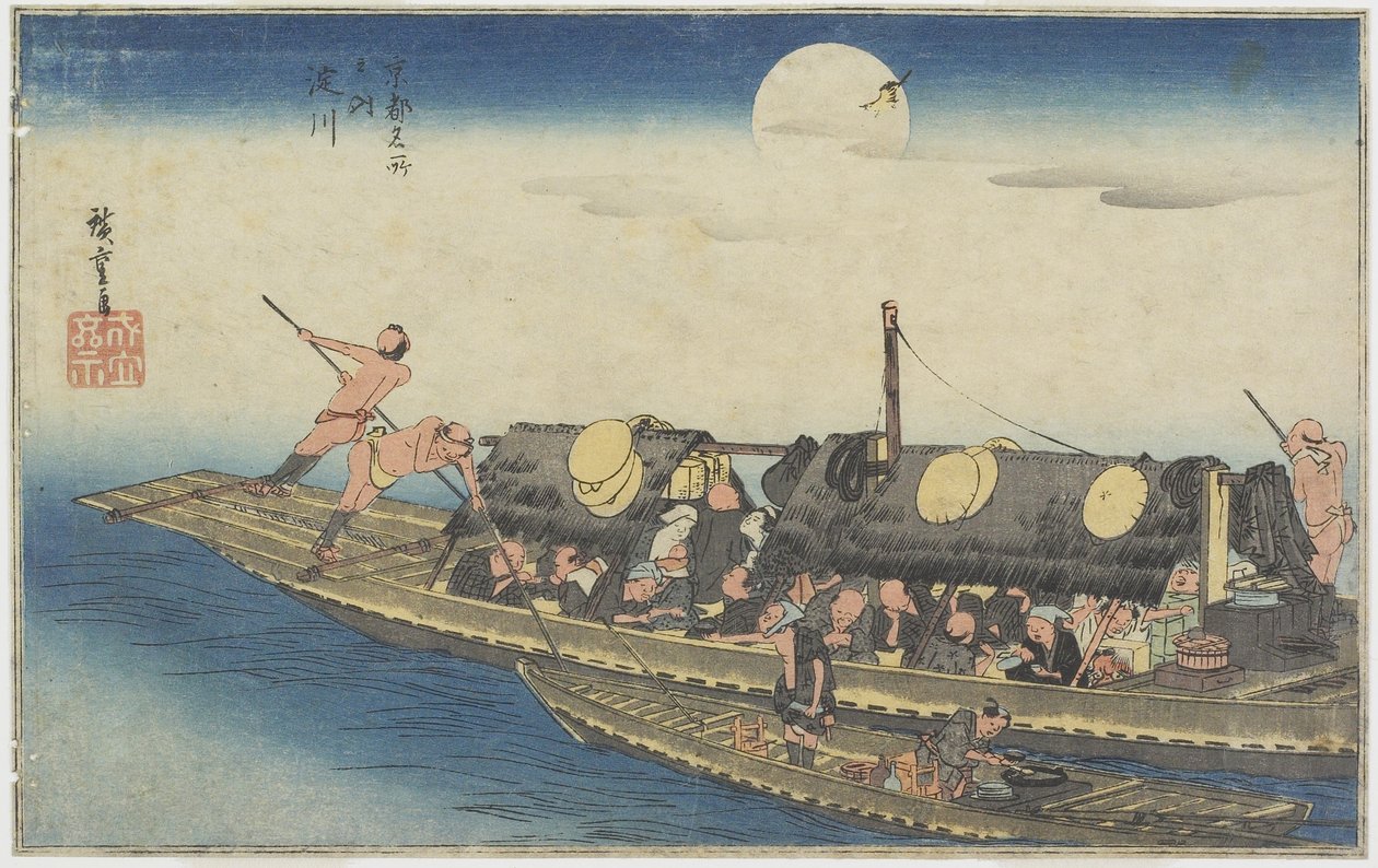 نهر يودو ، ج .1834 بواسطة Utagawa Hiroshige