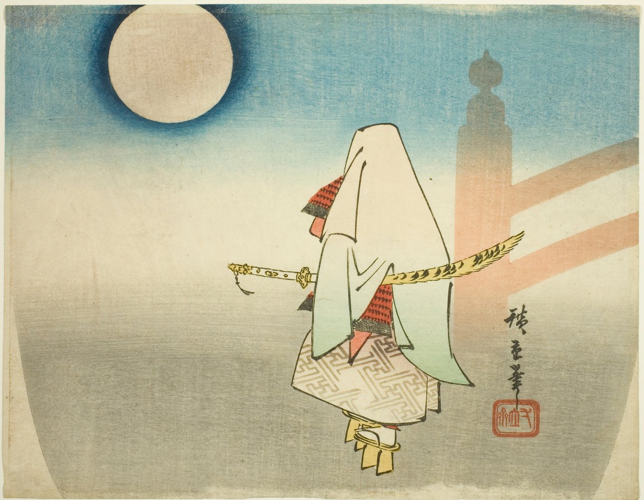 Yoshitsune Light ts Benkei At Mutual help B reason بواسطة Utagawa Hiroshige