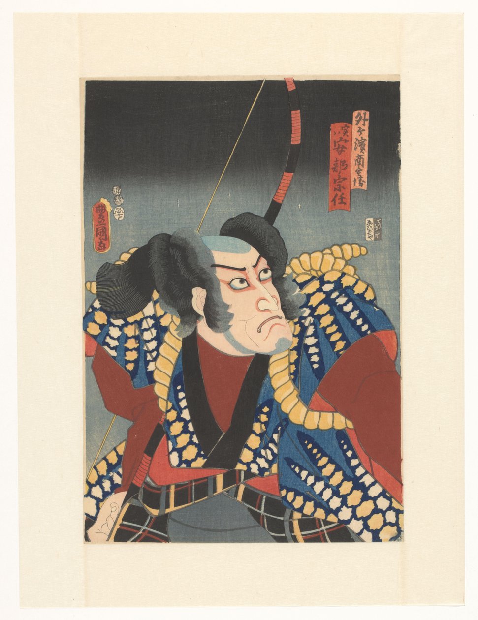 Sotogahama no Nambei مع القوس على الظهر بواسطة أوتاغاوا كونيسادا (أنا)