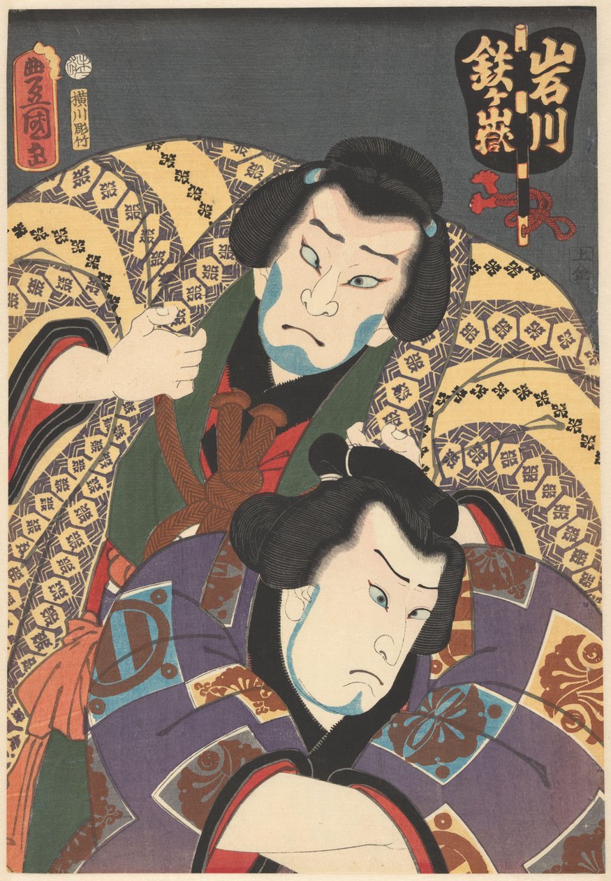 مصارعو السومو Tetsugadake Dazaemon و Iwagawa Jirôkichi بواسطة أوتاغاوا كونيسادا (أنا)