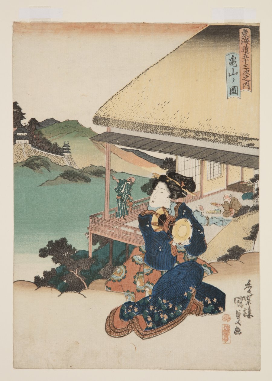 منظر Kameyama (Kameyama no zu) (طباعة بالألوان الخشبية) بواسطة أوتاغاوا كونيسادا
