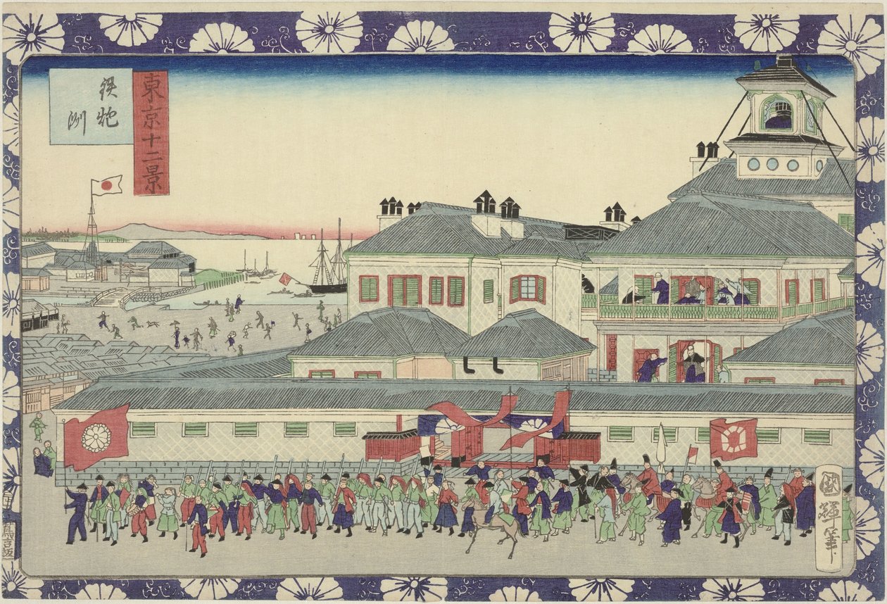 مدخل فندق تسوكيجي Teppozu (العنوان على الكائن) اثنا عشر مشهدًا لطوكيو (عنوان المسلسل) طوكيو جون كي (عنوان المسلسل على الكائن) بواسطة أوتاغاوا كونيتيرو الثاني