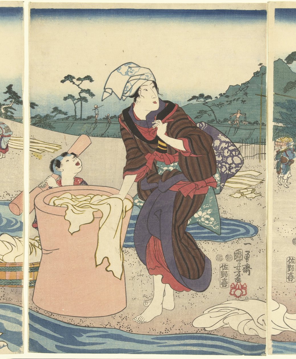 D echo يخدم فريق mari VIE Rin pro Vinci em USA هو بواسطة Utagawa Kuniyoshi