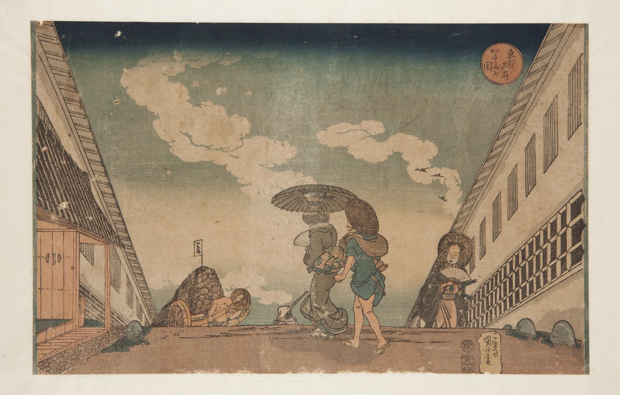 Kasumigaseki (طباعة خشبية ملونة) بواسطة Utagawa Kuniyoshi