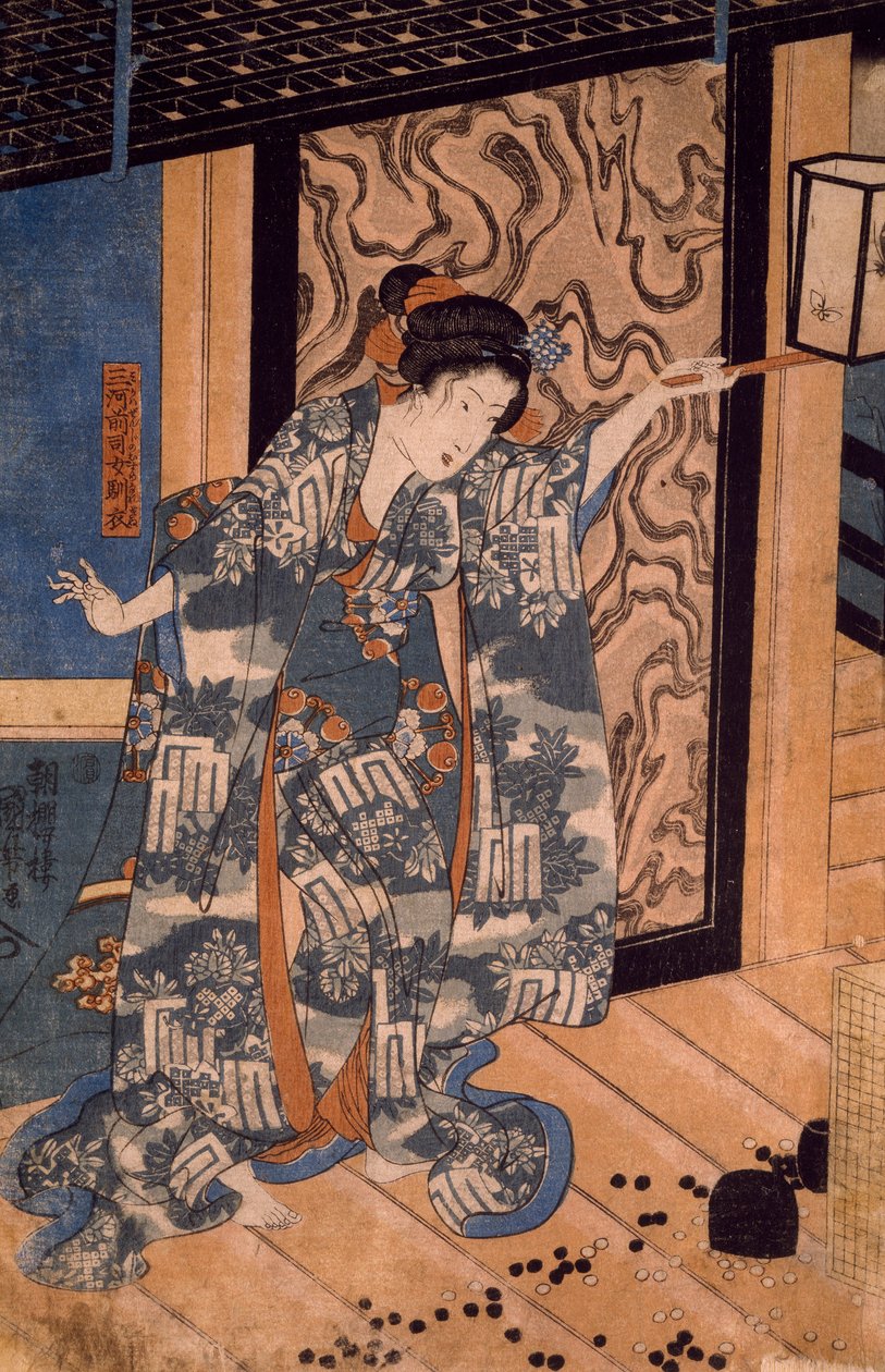 Nareginu ، ابنة Mikawa no Zenji ، بواسطة Utagawa Kuniyoshi بواسطة Utagawa Kuniyoshi