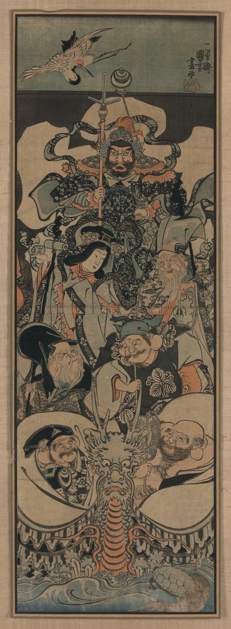 سبعة آلهة محظوظة ، 1843-1845 بواسطة Utagawa Kuniyoshi