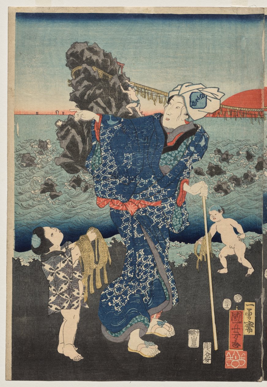 شروق الشمس في خليج فوتامي بواسطة Utagawa Kuniyoshi