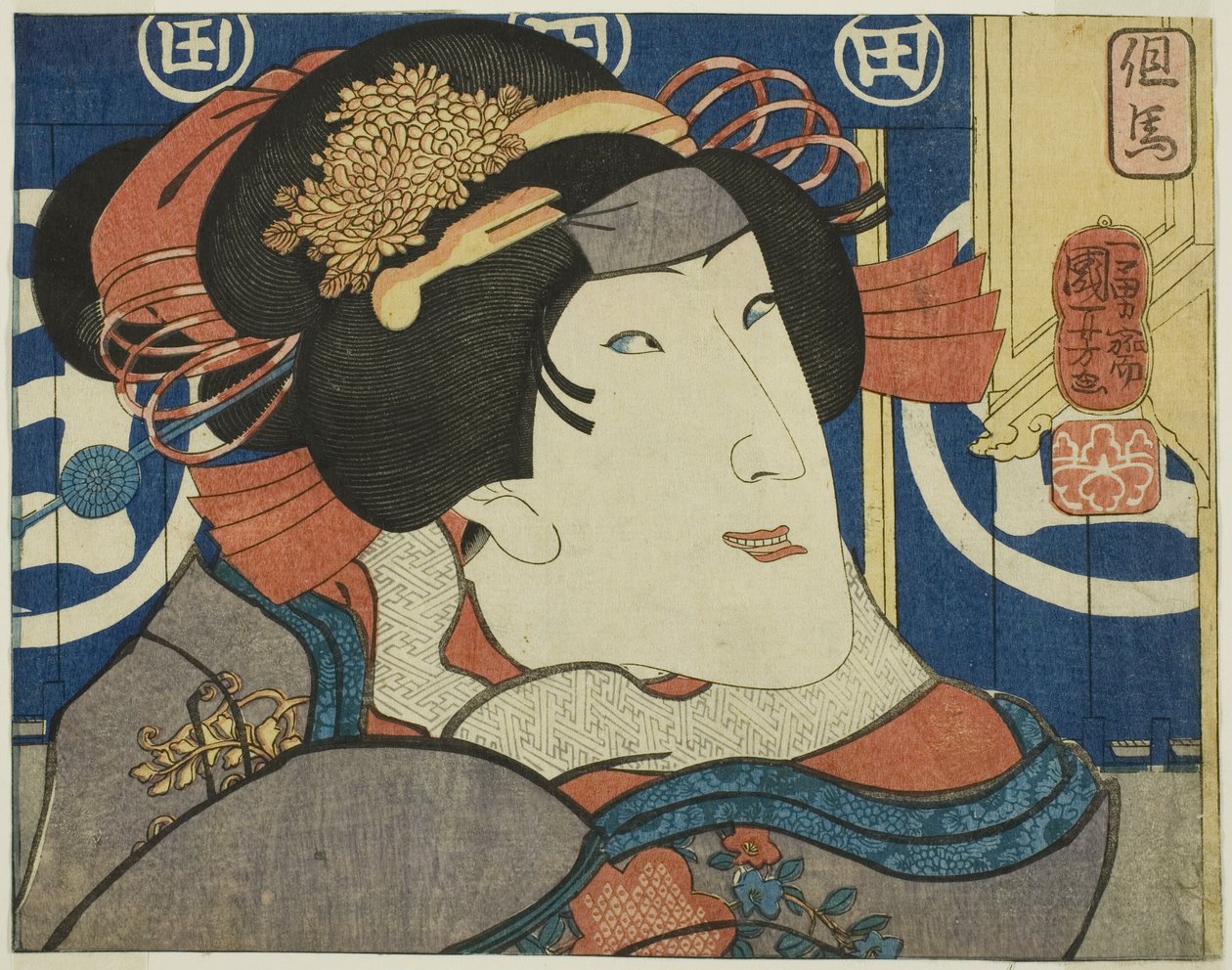 مقاطعة تاجيما من مسلسل "مشاهد حديثة للمقاطعات في إيدو بروكيد". بواسطة Utagawa Kuniyoshi