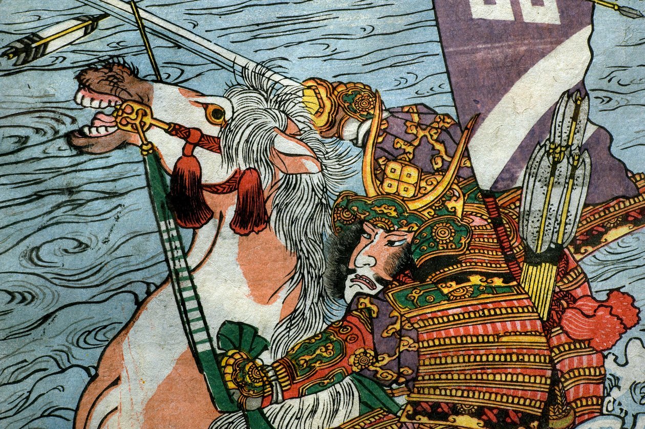 Tebatte at Ujirier (Ujigawakassen no Zu) ، ج. 1831-32 بواسطة Utagawa Kuniyoshi