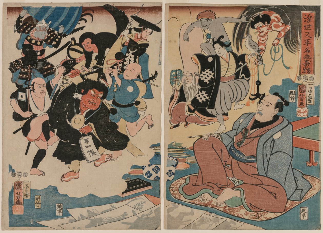 الحدث الغريب لأوكيو ماتاهي ولوحاته الشهيرة بواسطة Utagawa Kuniyoshi