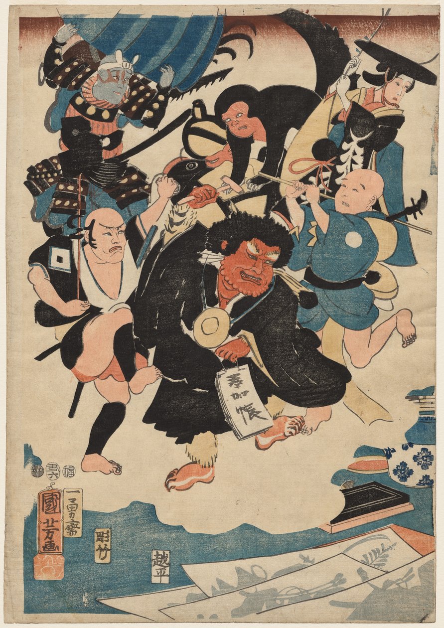 الحدث الغريب لأوكيو ماتاهي ولوحاته الشهيرة بواسطة Utagawa Kuniyoshi