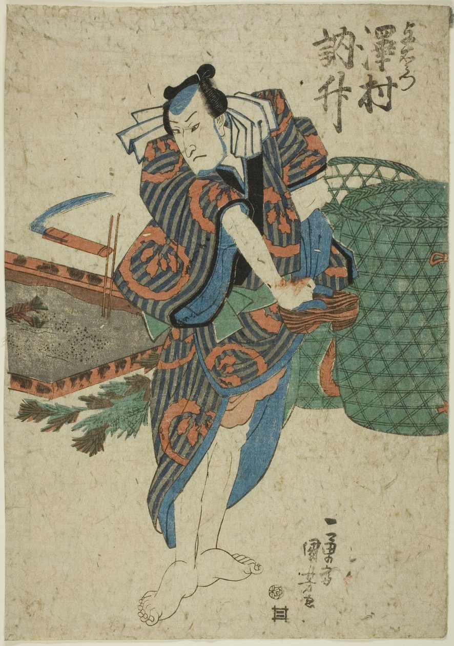 الممثل Sawamura Tossho بدور Yoemon بواسطة Utagawa Kuniyoshi