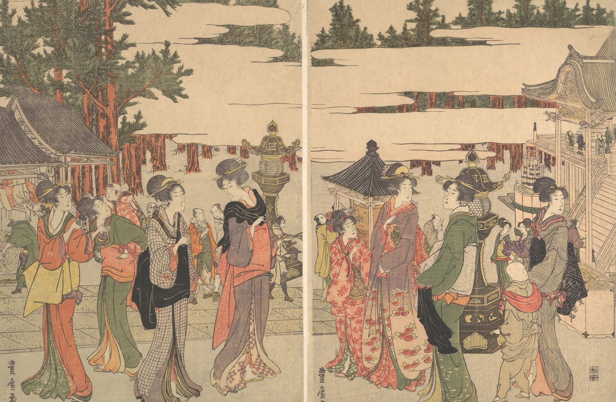 Horinouchi Myo-ho-ji Eho Mairi no Zu ، حوالي 1804. بواسطة أوتاغاوا تويوهيرو