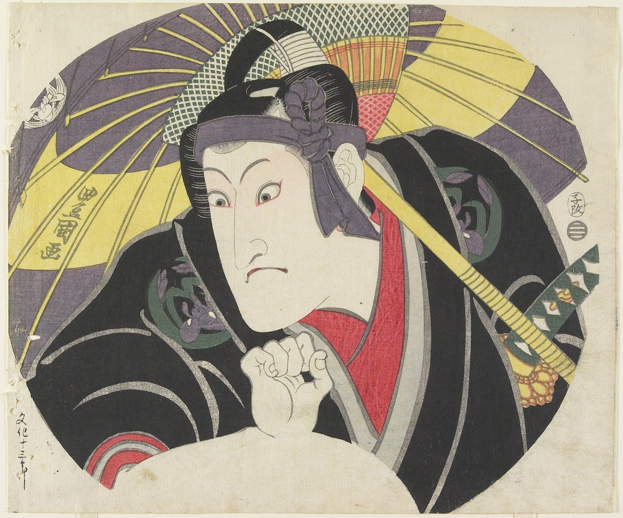 Iwai Hanshiro_ V مثل Sukeroku ، 1816 بواسطة أوتاغاوا تويوكوني