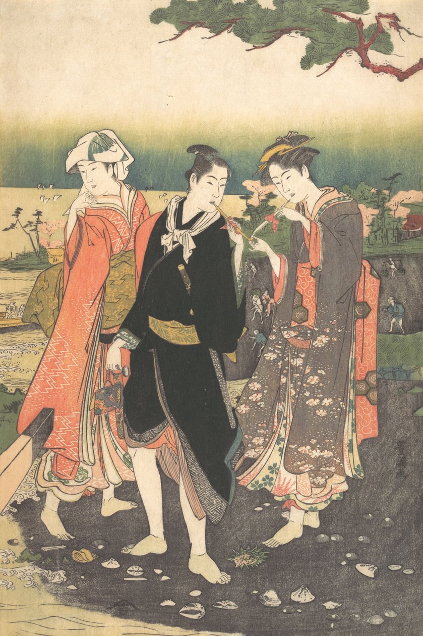 على شاطئ Shinagawa في Ebb-Tide ، كاليفورنيا. 1790-1825. بواسطة أوتاغاوا تويوكوني الأول