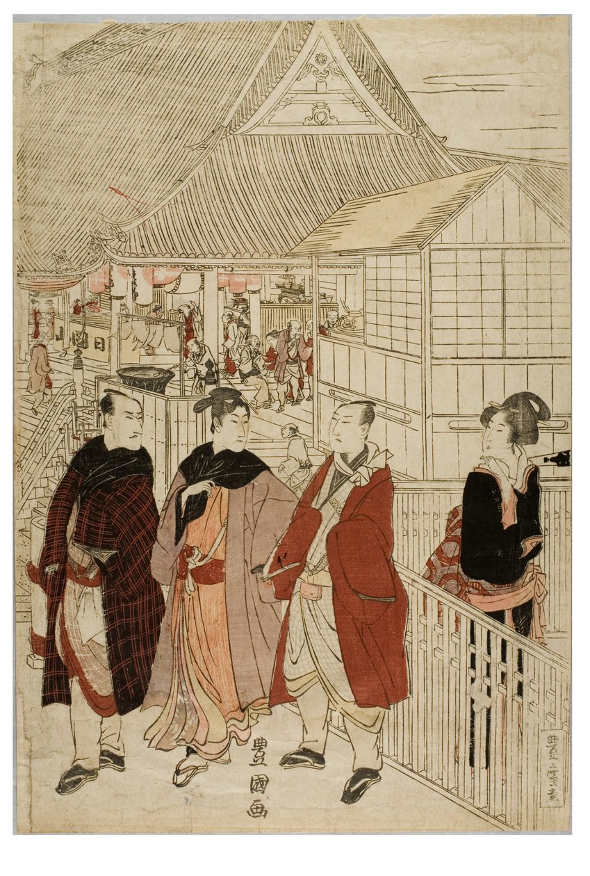 رحلة رأس السنة الجديدة إلى Myohoji في Horinouchi ، Edo ، حوالي 1804-1810 (قالب خشبي على ورق) بواسطة أوتاغاوا وتويوكوني أوتاغاوا تويوهيرو