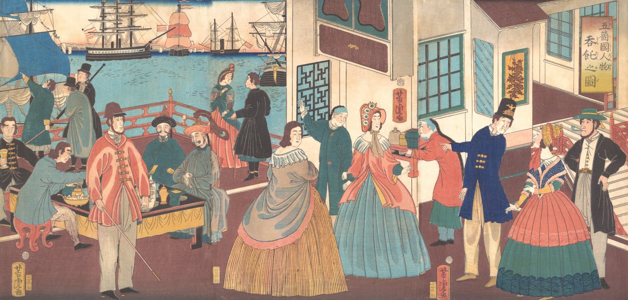 شعب الأمم الخمس ، 1861. بواسطة أوتاغاوا يوشيتورا