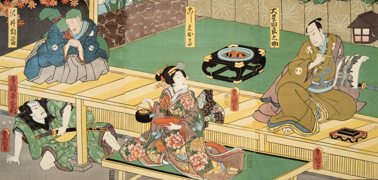 مشهد من Genji monogatari (حكاية Genji) بواسطة Murasaki Shibuku (م 978) ج. 1860 (طبعة خشبية ملونة) بواسطة أوتاغاوا وتويوكوني كونيوشي