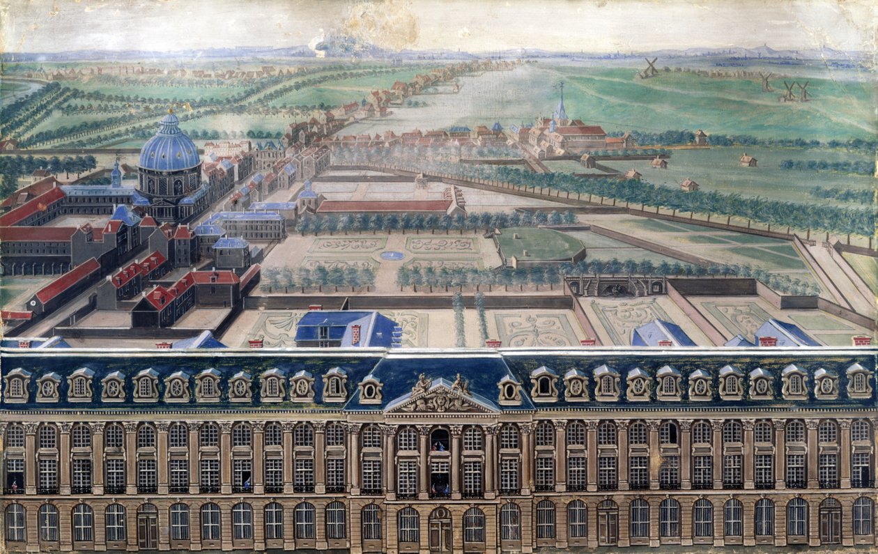 الواجهة الغربية لمكان لويس لو غراند و فوبورج سانت أونور ، c.1705 بواسطة V. Antier