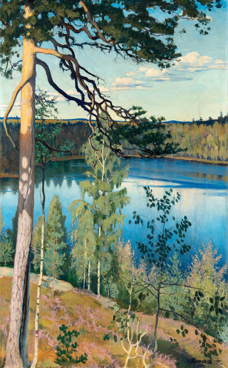 Eramaa jarvinEnglish: Lake in the WildernessnSvenska: Sjo i odemarkenn بواسطة Vaino Blomstedt