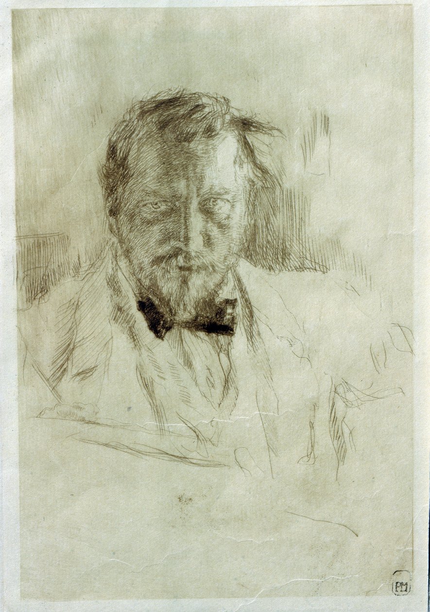 صورة شخصية (صورة شخصية). النقش بواسطة فالنتين ألكساندروفيتش سيروف (1865-1911) بواسطة فالنتين ألكسندروفيتش سيروف