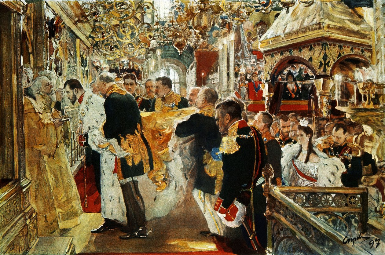 تتويج الإمبراطور (القيصر) نيكولاس الثاني ملك روسيا عام 1894 على يد فالنتين سيروف (19 يناير) بواسطة فالنتين ألكسندروفيتش سيروف