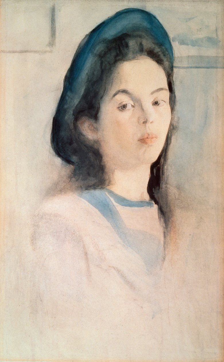 صورة لامرأة. عمل فالنتين الكسندروفيتش سيروف (1865-1911) ، ألوان مائية على ورق بواسطة فالنتين ألكسندروفيتش سيروف