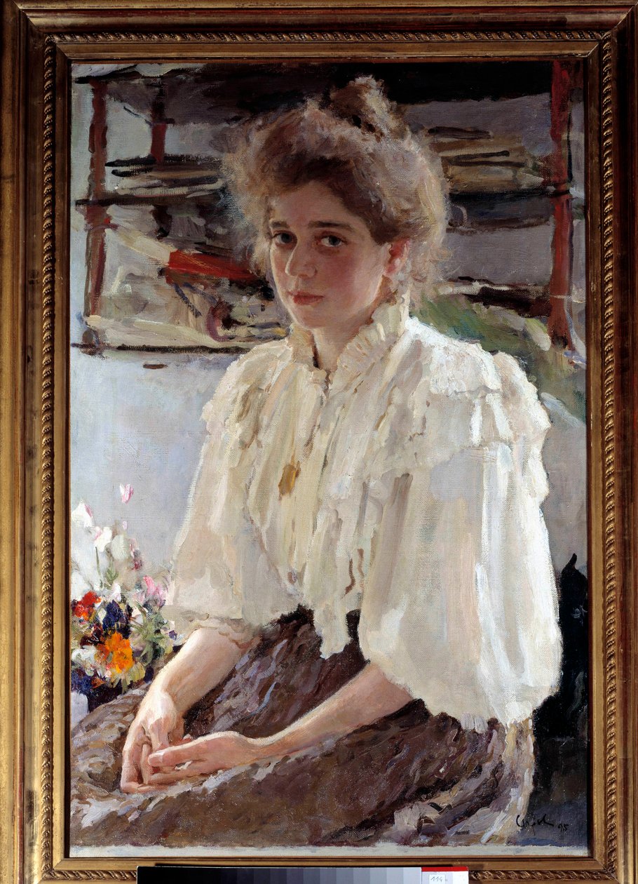 صورة مدام لووف (1864-1955) ، ني ماريا ياكوفلينا سيمونوفيتش ، ابن عم الفنان بواسطة فالنتين ألكسندروفيتش سيروف