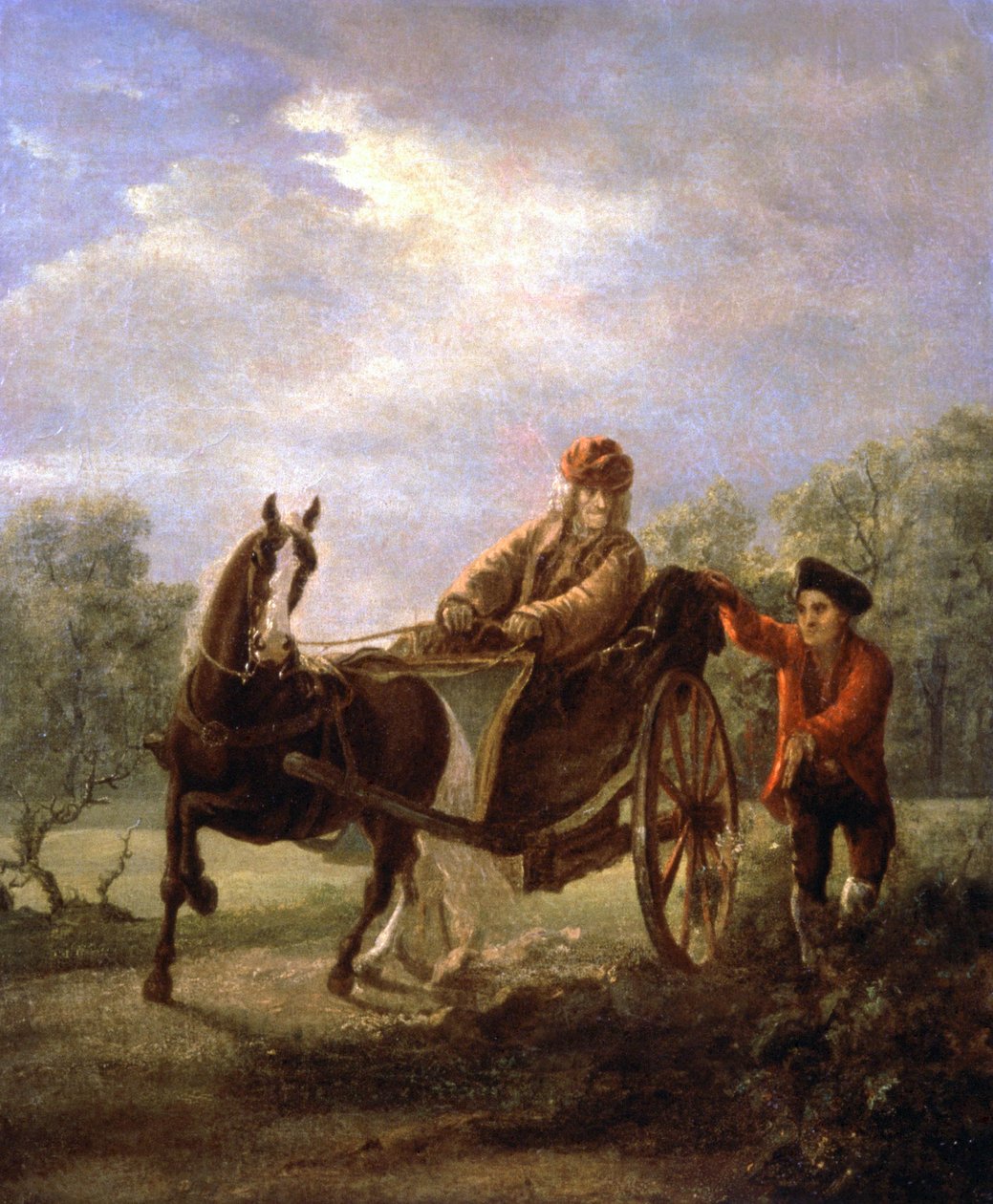 فولتير في عربة ، ج. 1770-1775 (رسم) بواسطة فالنتين ألكسندروفيتش سيروف