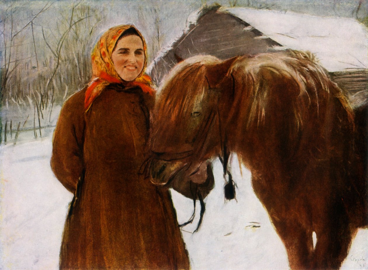 "امرأة مع حصان" ، 1898 ، 1965. بواسطة فالنتين سيروف