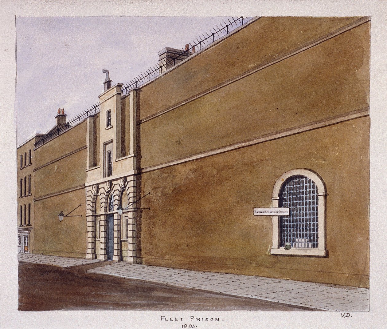سجن الأسطول ، لندن ، 1805 بواسطة عيد الحب ديفيس