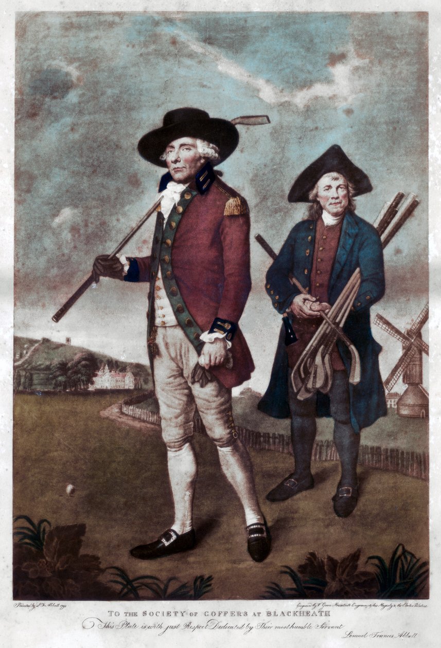 لاعب غولف وعلبة ، c1770-c1810. بواسطة فالنتين جرين