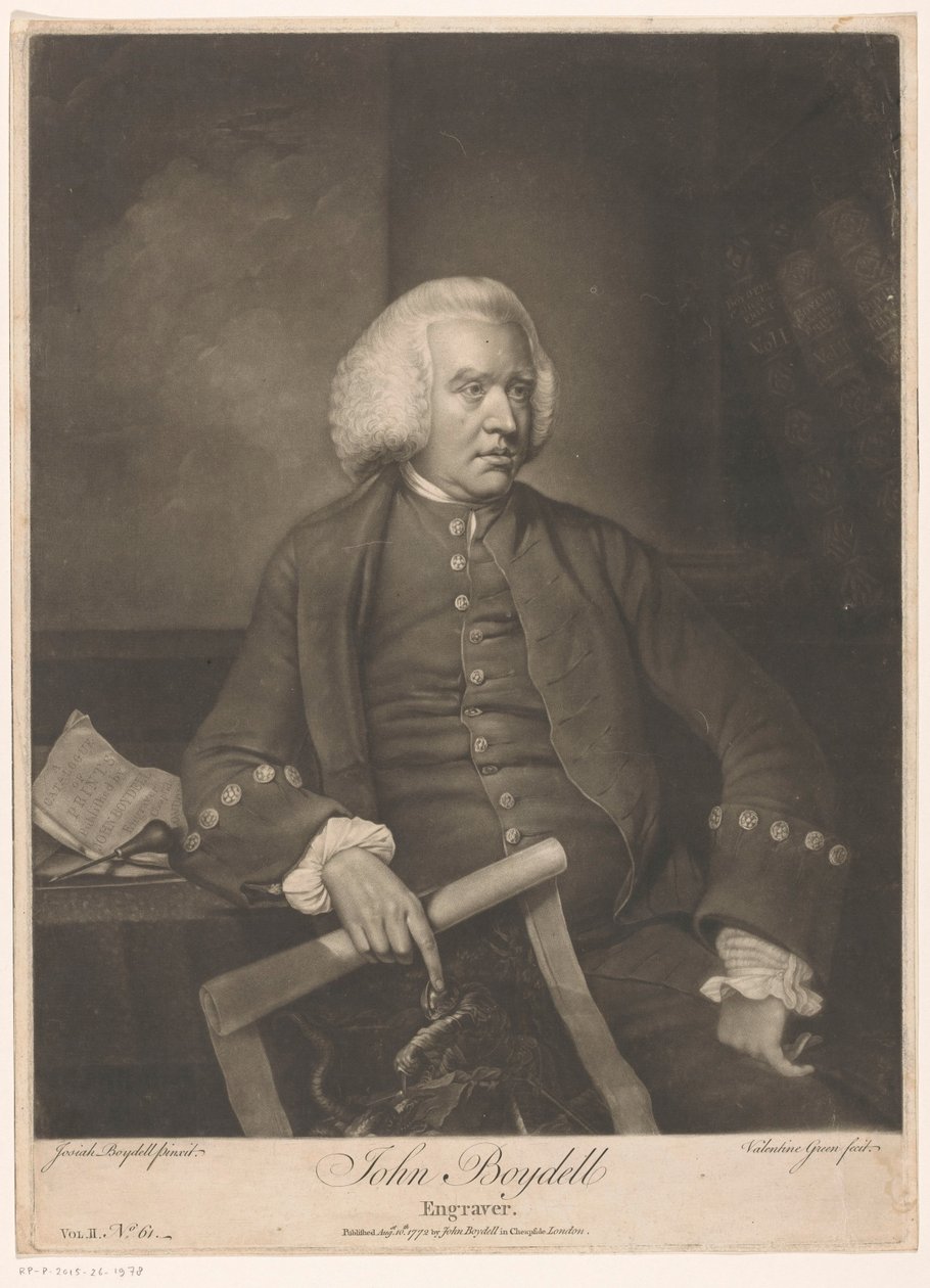 Portret van John Boydell John Boydell (العنوان على الكائن) بواسطة فالنتين جرين