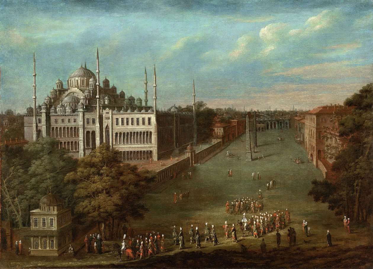 موكب الوزير الأكبر في ميدان ميدان سباق الخيل بمسجد السلطان أحمد ، 1737 بواسطة فانمور